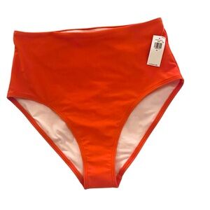 Old Navy Vibrant Coral Orange Bikini Bottom/ High Waist